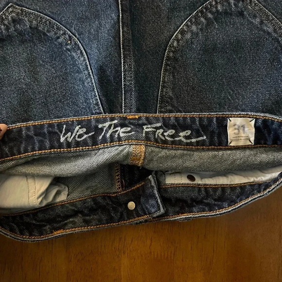 Free People We The Free Bailey Fringe Denim Mini Skirt. - Picture 4 of 10